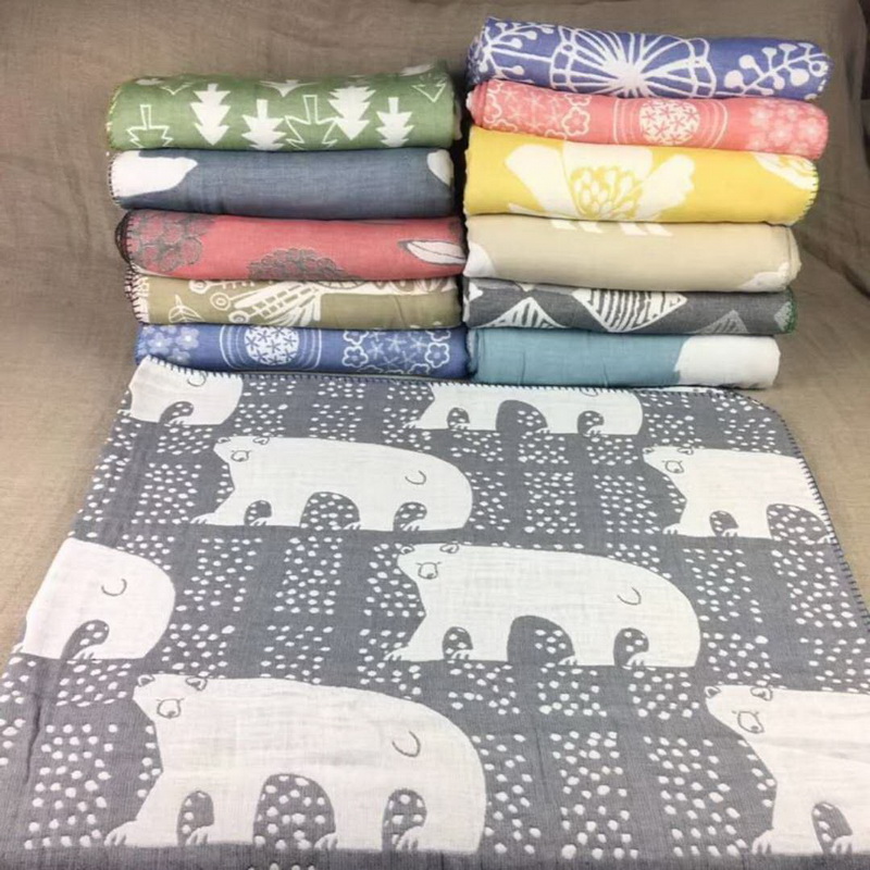 Japansk bomuld tekstil tryk håndklæde tæppe